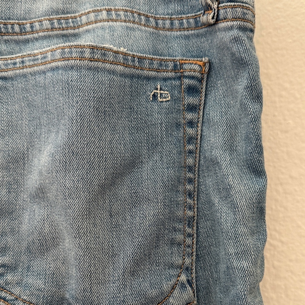 rag & bone Women's Light Blue Distressed Skinny Jeans - Picture 7 of 11